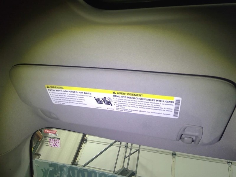Driver Left Sun Visor With Illumination Fits 04-05 08-12 MALIBU 1749729