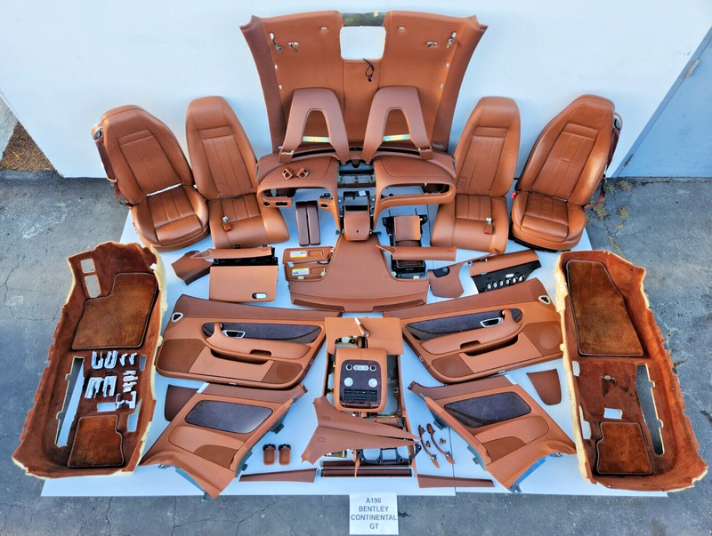 ✅ 03-10 OEM Bentley Continental GT Seats Door Panel Center Console Interior SET