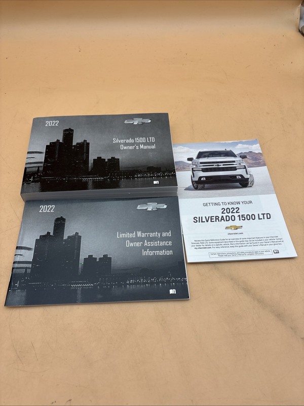 2022 ChevroletSilverado 1500 LTD Owner's Manual With Free Shipping.