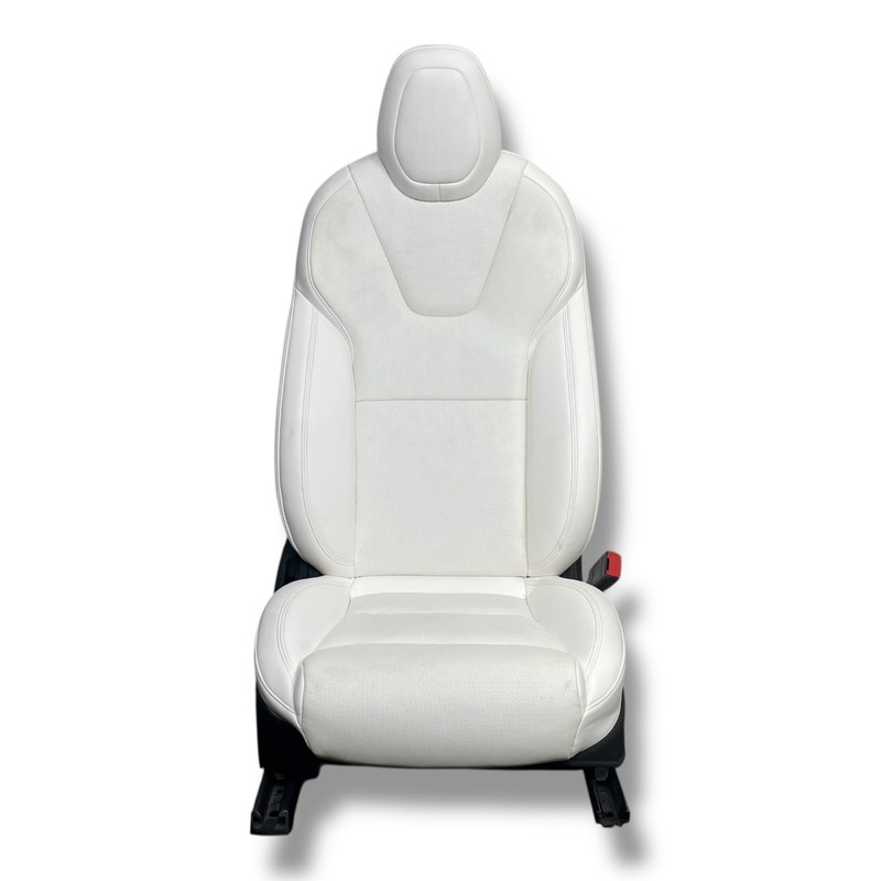 21-23 Tesla Model X Front Right Passenger Seat w/ Track Rail Assembly White OEM