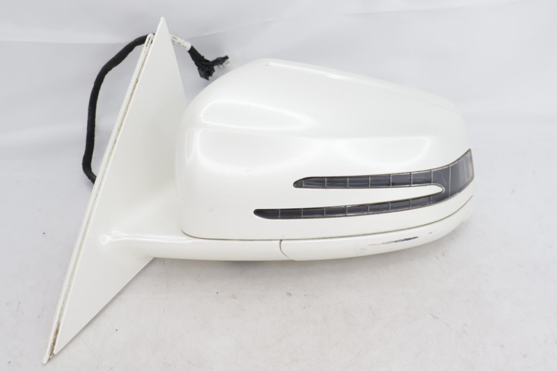 10-13 Mercedes W221 S550 S400 Side Rear View Door Mirror Left Diamond White OEM