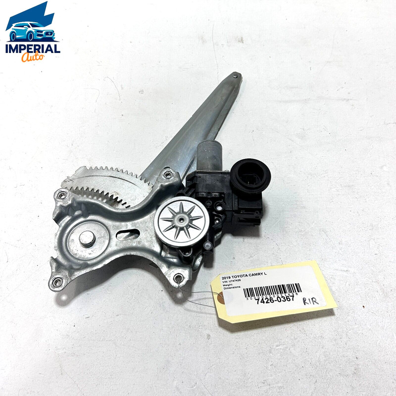2018 - 2023 TOYOTA CAMRY REAR PASSENGER SIDE DOOR WINDOW REGULATOR W/ MOTOR OEM