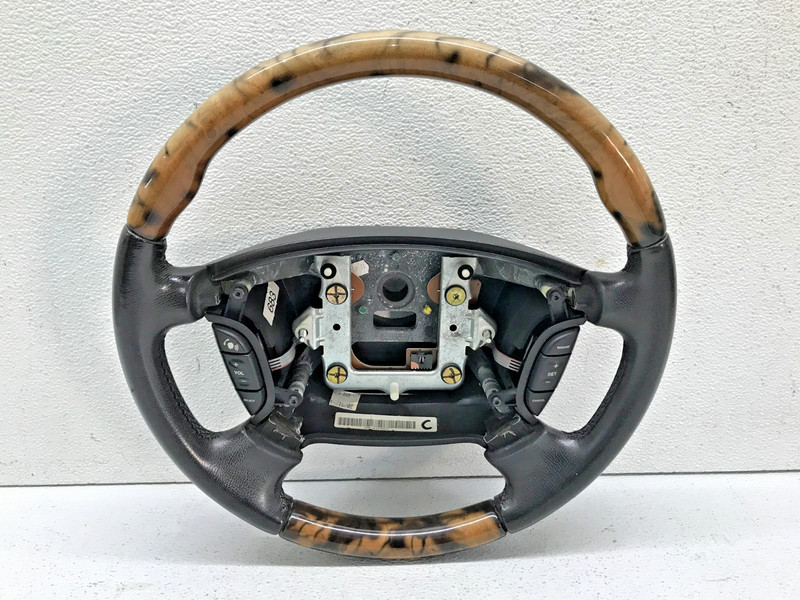 04-07 OEM Jaguar XJ8 XJR Steering Wheel Leather Wood W/ Switches
