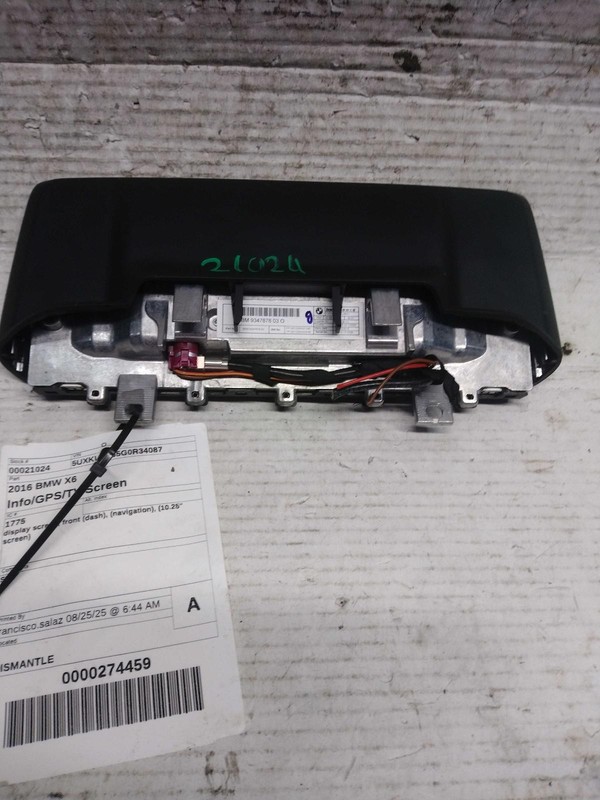 2016 BMW X6 Infotainment Display Black OEM 65509296939 90K Miles