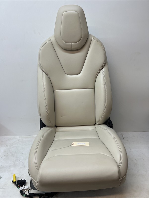 16-21 TESLA MODEL S COMPLETE RIGHT SEAT BEIGE ELECTRIC HEADREST 13029 NS