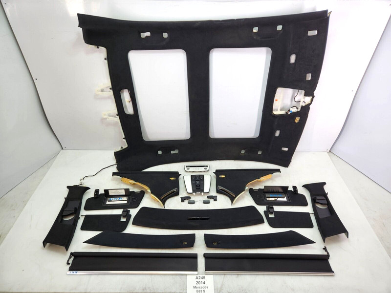 ✅ 10-16 OEM Mercedes W212 E63 Headliner Roof Pillars Sun Visors Alcantara SET*