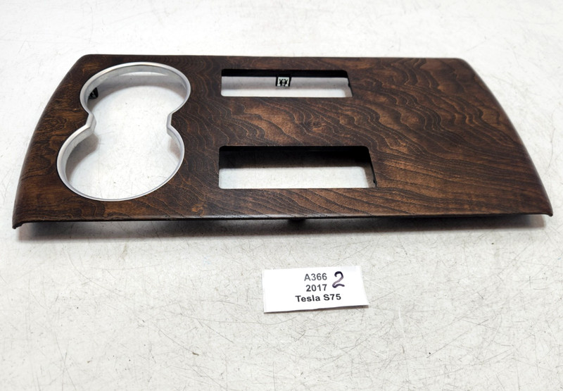 ✅ 2012-2020 OEM Tesla Model X S Center Console Armrest Trim Wood