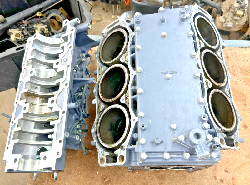 YAMAHA HPDI150-175 HPDI CYLINDER BLOCK CRANKCASE 68H-15100-00-1S FRESHWATER!