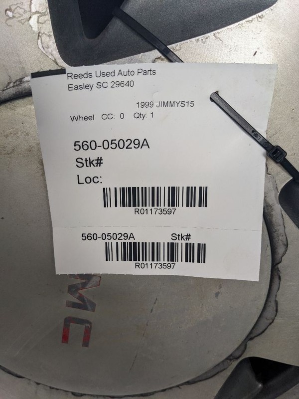 Wheel 15x7 Aluminum 6 Slot Fits 98-03 S10/S15/SONOMA 1173597