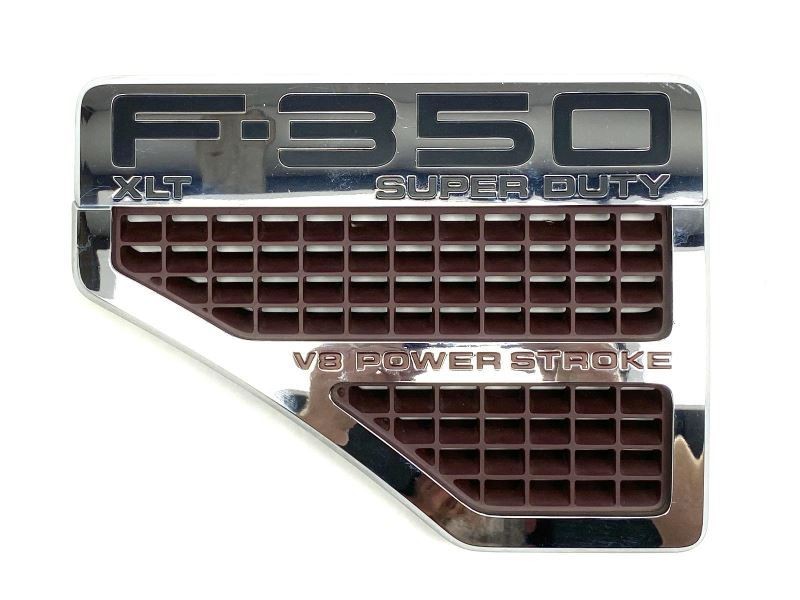 Left Driver Fender Vent Emblem Nameplate XLT 6.4L Fits 2008-2010 Ford F350 79441