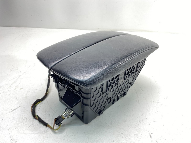 07-14 BMW E70 E71 X5 X6M Front Center Console Armrest Storage Leather Black OEM✅