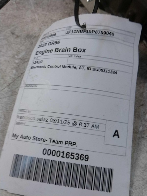 2023 Toyota GR86 Engine Control Module ECM SU00311334 OEM Blue 27K Miles