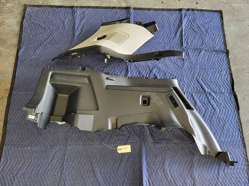 2024-2025 Mazda CX-90 Left Rear Quarter Lower & Upper Trim Panel OEM KMV7-68-8K1