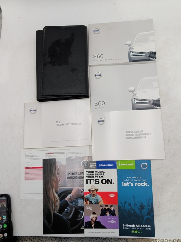 2019 Volvo S60 Supplement Owners Manual With Quick Guide Plus Case Free Shipping