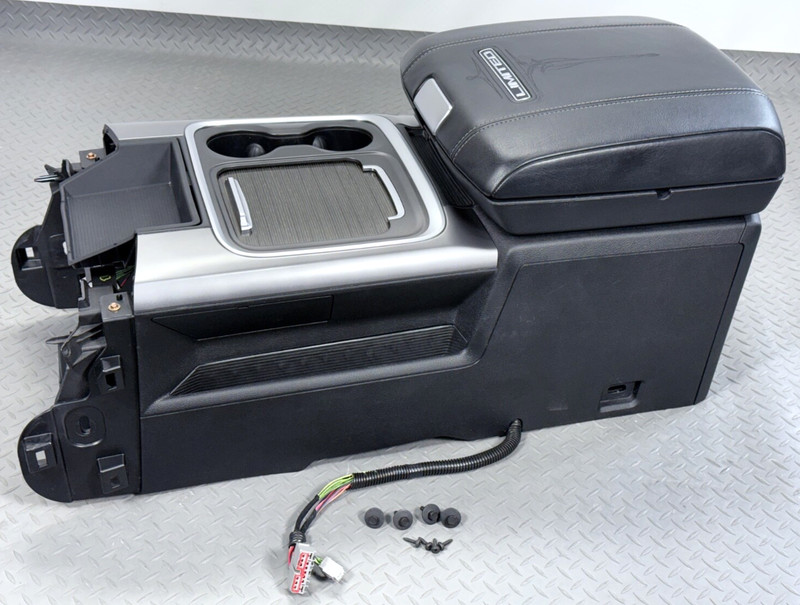 ✅ 2013-24 RAM 1500-3500 LIMITED FLOOR CENTER CONSOLE BLACK 2-USB ARMREST STORAGE