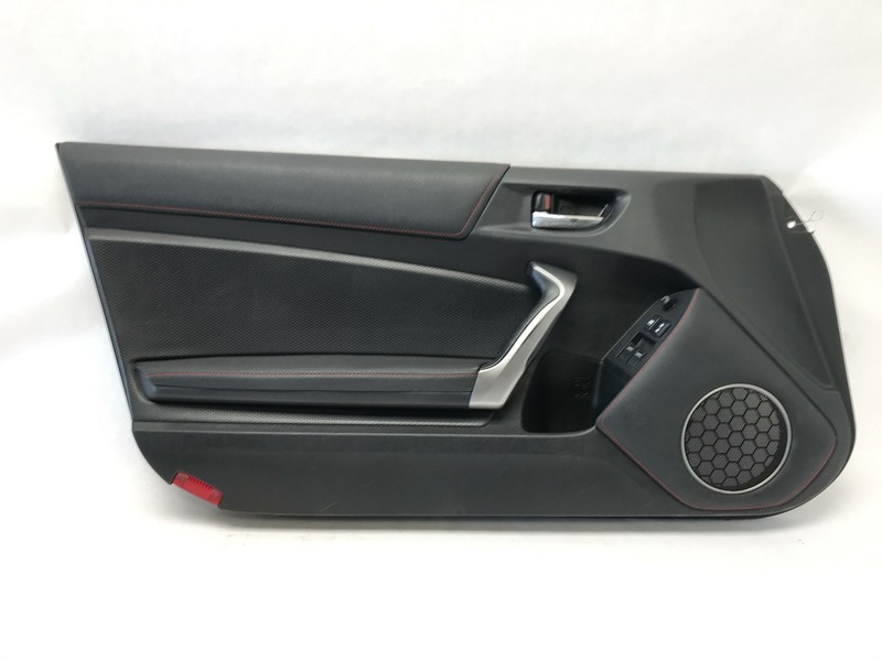 13-19 SCION FRS TOYOTA 86 DOOR PANEL LEFT DRIVER RED STITCHING W/WINDOW SWITCH