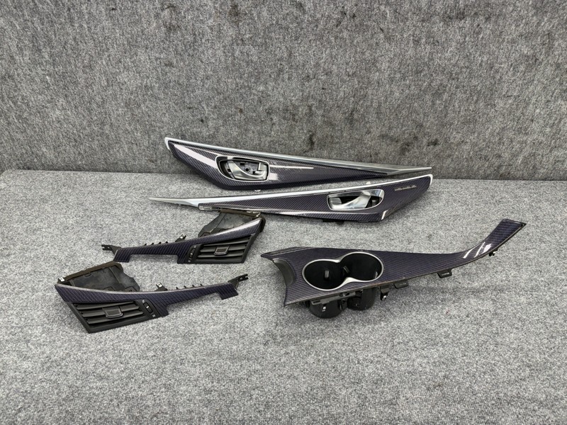 INFINITI Q60 17-22 OEM DASHBOARD CONSOLE DOOR PANEL CARBON FIBER TRIM ASSEMBLY
