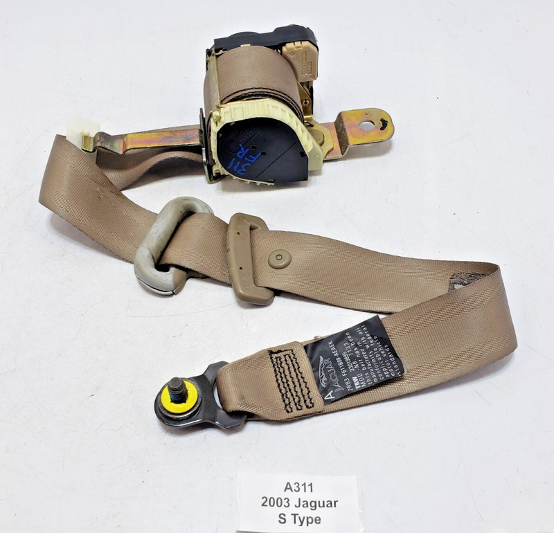 ✅ 03-04 OEM Jaguar S-Type X200 Front Right Passenger Seat Belt Retractor Beige