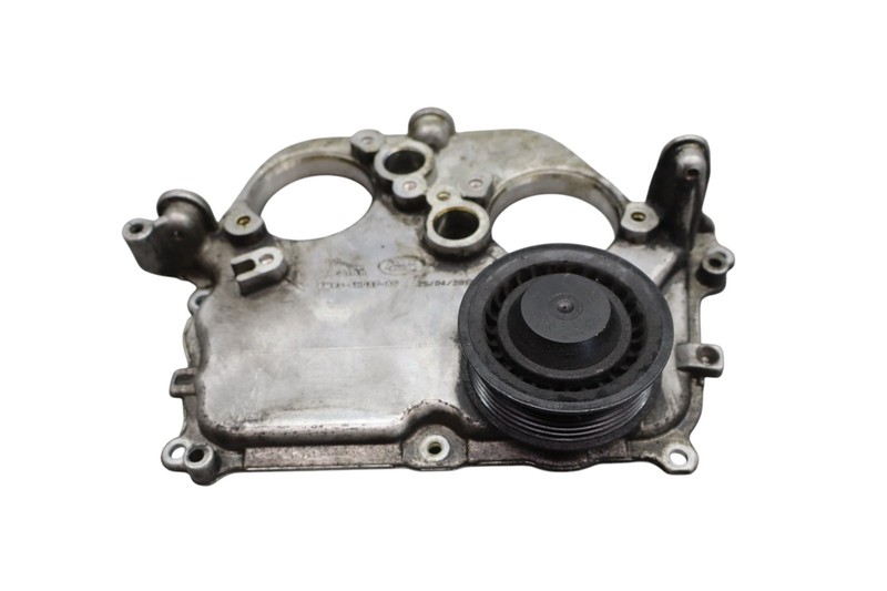 10-21 Jaguar XJ XJL F-TypeLeft Side Engine Timing Cover Panel W / Pulley Oem