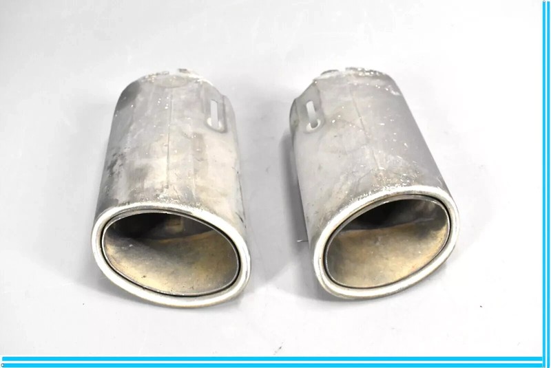 08-16 Mercedes-Benz W204 C350 E350 Rear Bumper Exhaust Muffler Tips Set of 2 OEM