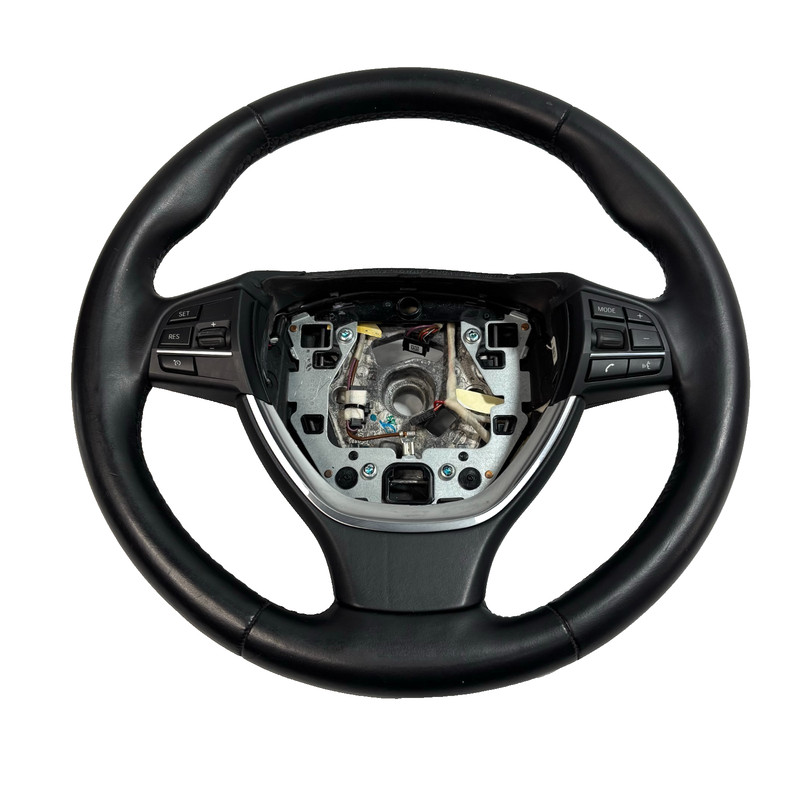 📌 09–16 BMW 528I F10 HEATED STEERING WHEEL LEATHER BLACK W/ SWITCH 6790891 OEM