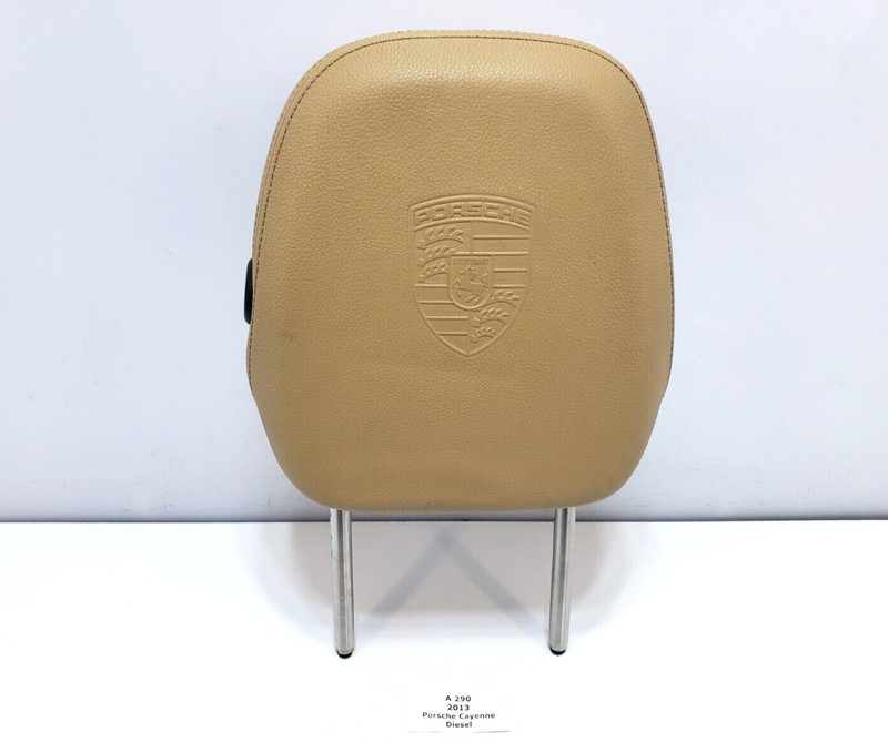 ✅ 11-18 OEM Porsche Cayenne 958 Front Right Seat Headrest Leather Beige*
