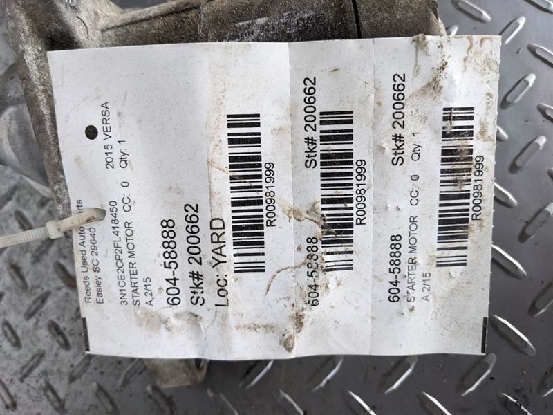 Starter Motor Fits 12-19 VERSA 981999