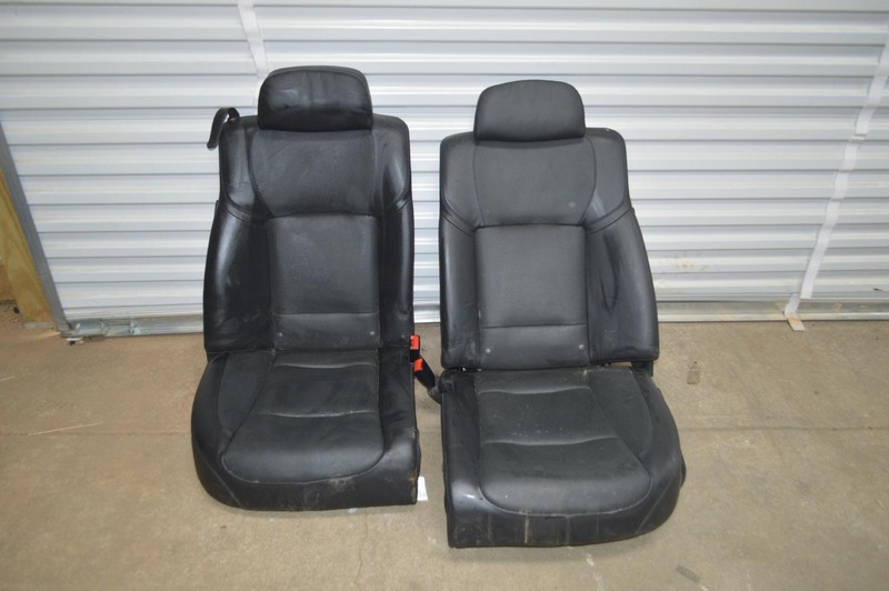 2009-2015 BMW 750LI F01 F02 REAR LEFT & RIGHT SIDE SEAT LEATHER BLACK SET OEM