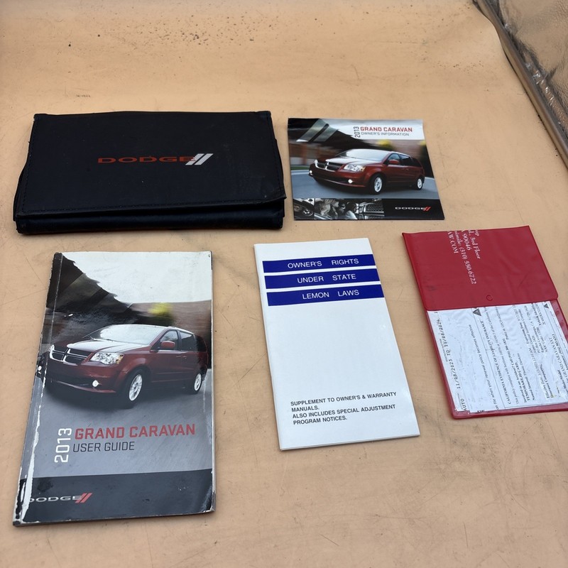 2013 Dodge Grand Caravan Owners Manual Owners Info CD With Case Included