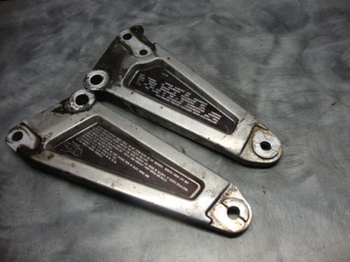 1985 Honda CB450SC CB450 CB 450 Nighthawk Foot Peg Mounts Guards Left Right L9