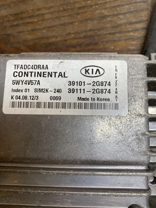 2011 2012 2013 Kia Optima 2.4L Engine Computer Control Module ECU OEM 391012G874