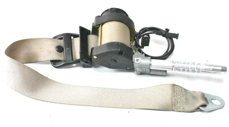 90-95 Mercedes R129 SL320 SL500 Right Side Seat Belt Seatbelt Beige OEM