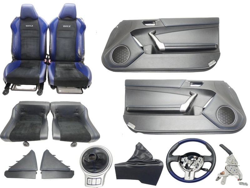 2013-2020 Toyota 86 BRZ FRS Series.Blue Full Interior Set Seats Wheel Panels OEM