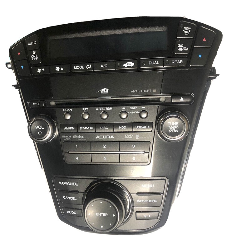 2011 Acura MDX Navigation CD XM DVD Player Radio 2AF1 OEM
