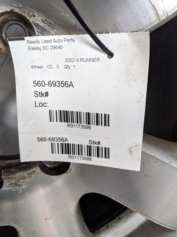Wheel 16x7 Alloy 6 Spoke Chou Seiki Manufacturer Fits 96-02 4 RUNNER 1173586
