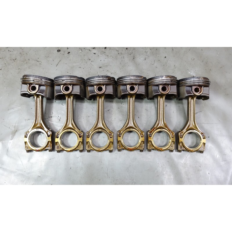 1997-1998 BMW Z3 2.8 Roadster M52 2.8L Piston and Connecting Rod Set of 6 OEM