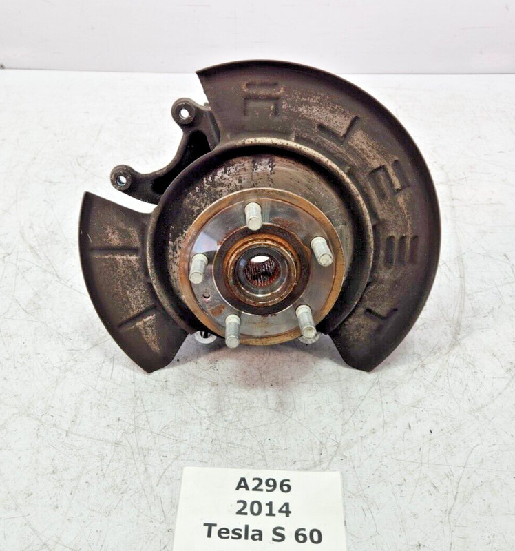 ✅12-16 OEM Tesla Model S Rear Right Passenger Spindle Knuckle Hub W/ Dust Shield