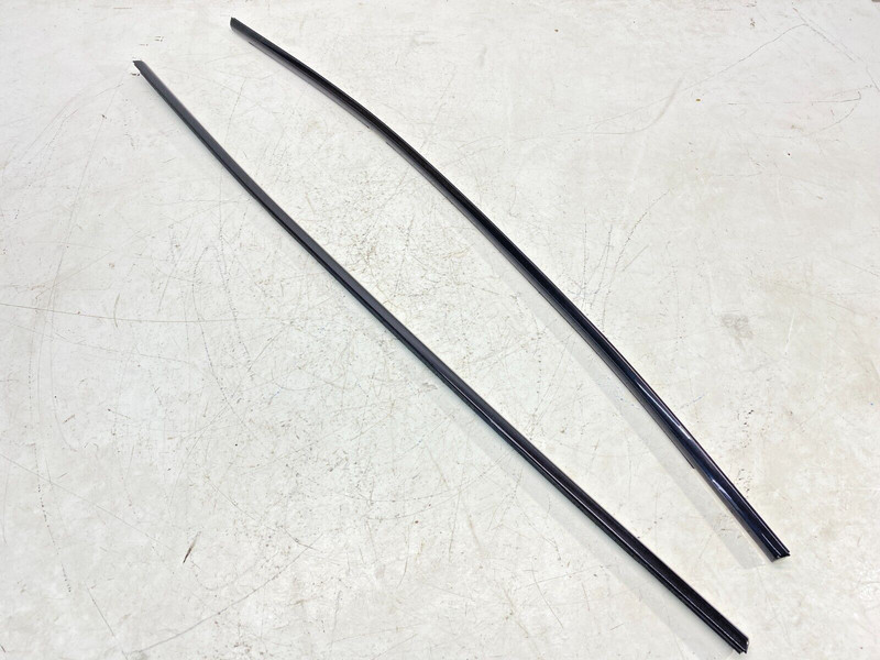 07-13 BMW E70 X5M Front Exterior Door Trim Moulding Channel Cover Black Set OEM✅