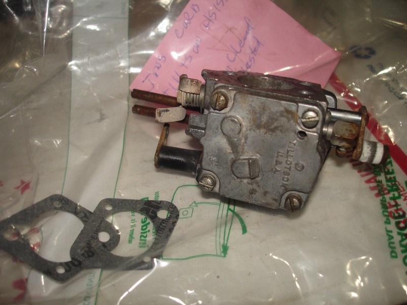Jonsered carburetor Tillotson hs153a 833 REBUILT chainsaw part bin 370