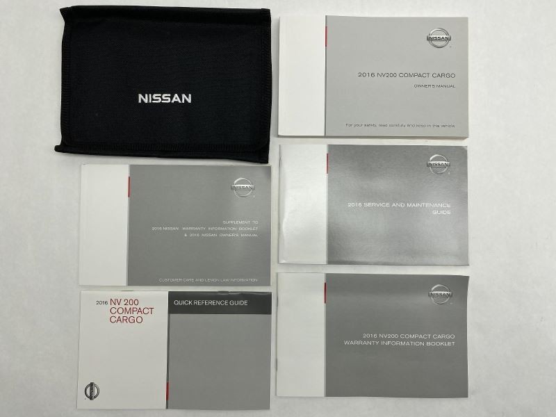 Owners Manual 2016 Nissan NV200 Compact Cargo 81039