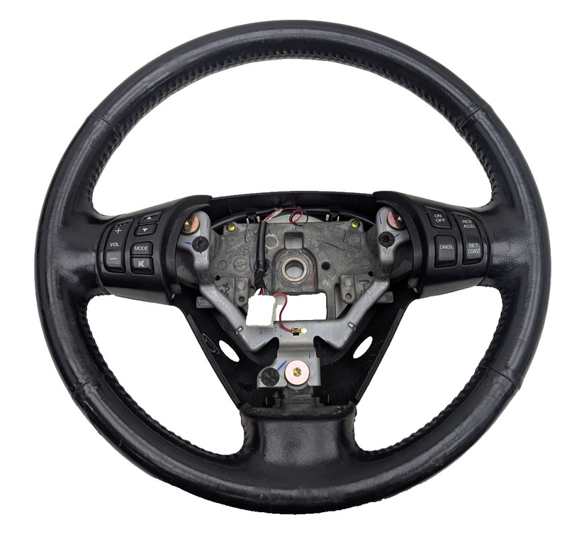 2004-2008 Mazda RX8 Shinka Black Leather Steering Wheel OEM