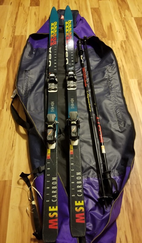 K2 USA Snow Skies PAIR bundle with bag and pair ofscott signature series 2 50"