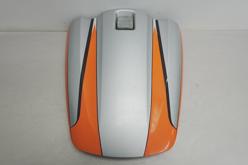 1996 Kawasaki ZXi 1100 OEM Front Storage Compartment Hood Cover Orange/ Silver