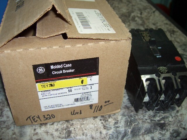 GE tey320 bolt on circuit breaker 20a 480v 3p 3ph tey 14kaused tested