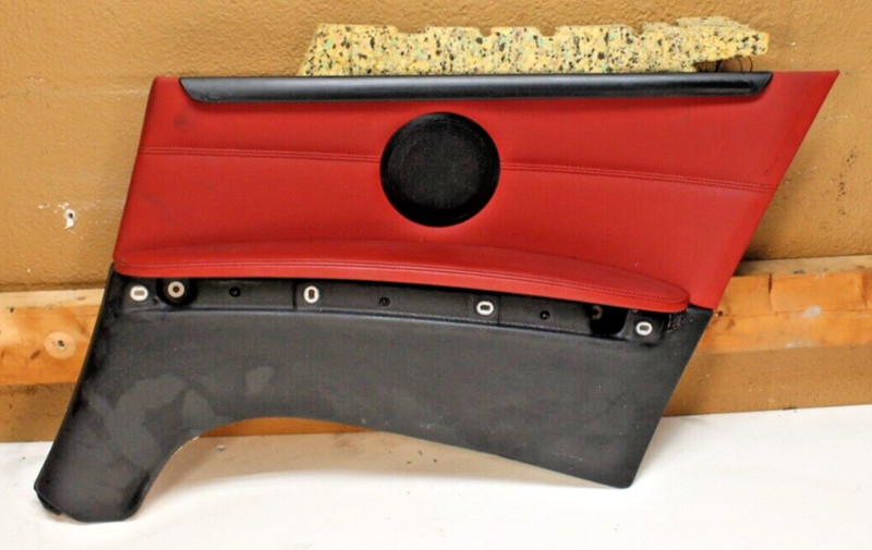 ✅ 07-13 OEM BMW E93 328 335 Rear Right Door Card Panel Coral Red Leather