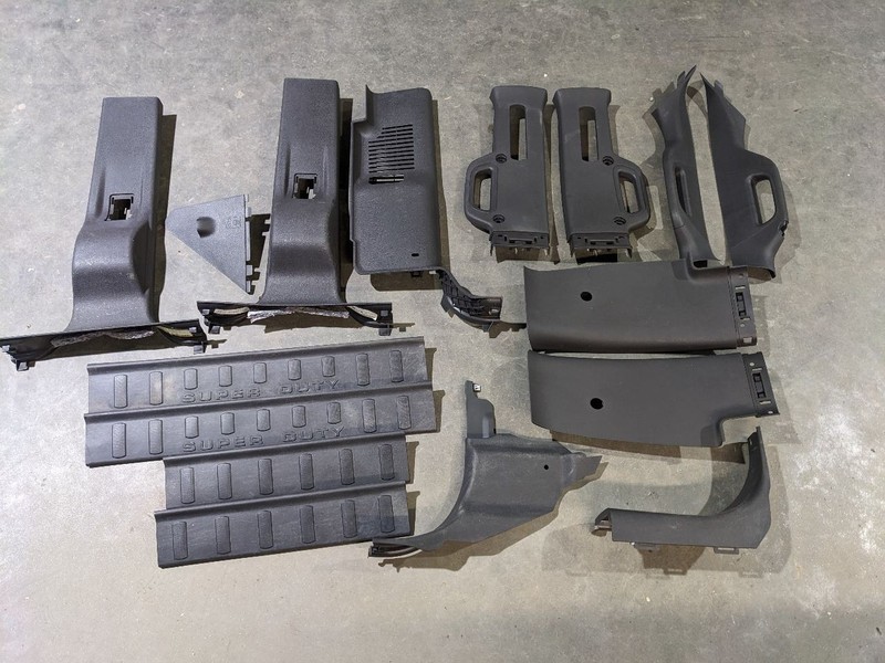 11-16FORD F250 SD A / B / C Interior Lower Kick Trim Door Sill Set OEM