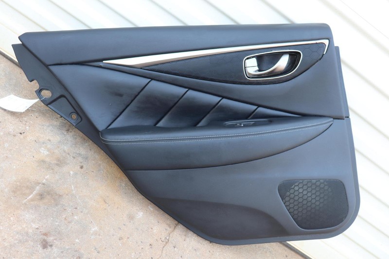 2014-2021 INFINITI Q50 REAR LEFT DRIVER SIDE DOOR PANEL TRIM COVER LEATHER OEM