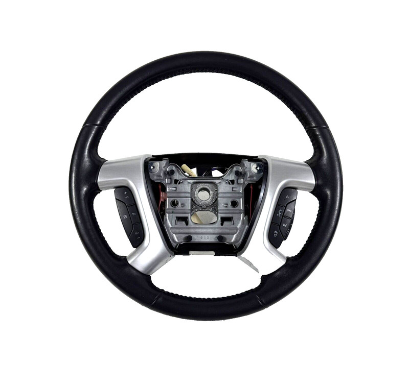 2009-2012 GMC Acadia Steering Wheel Leather w/ Cruise Control Black OEM