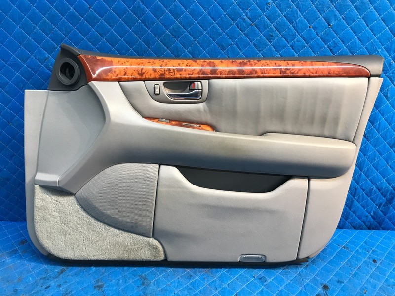 2001-2006 Lexus LS430 Front Right RH Passenger Door Panel Gray LA10 Leather OEM