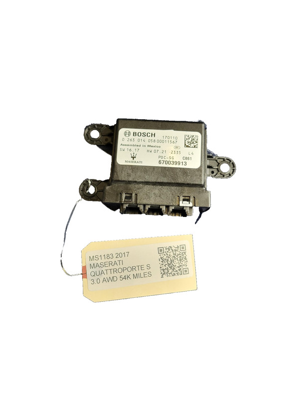 Used Oem Maserati Park Assist Control Module for 2014-2017 Quattroporte S 3.0L